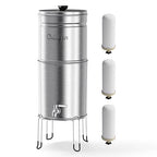 Culligan MaxClear 3 Gallon Gravity Water Filter System, Brushed Stainless-Steel by CulliganWater