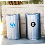 1Set PVC Waste Sorting Stickers Self Adhesive Trash Bin Labels - Image 6