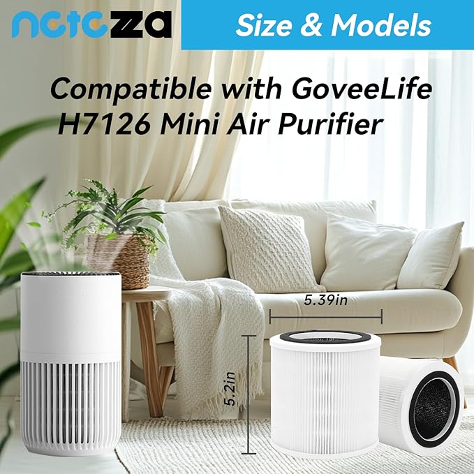 H7126 Filter Compatible with Govee H7126 Mini Air Purifier, Fit - Image 2