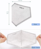 100 PCS New 3D Cutting PM 2.5 Activated Carbon Filter, 5 Layers 3D Pm2.5 Filter - Image 3