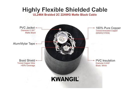 2C 22AWG AMSB Shielded Cable Wire - Image 2