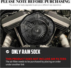 Waterproof Air Filter Rain Sock Motorcycle Dustproof Cold Air Intake Protective - Image 3