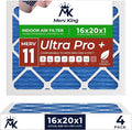 MervKing 16x20x1 Air Filter Actual Size: 15.7" x 19.7" x 0.75" MERV 11 MPR by MervKing