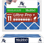 MervKing 16x20x1 Air Filter Actual Size: 15.7" x 19.7" x 0.75" MERV 11 MPR by MervKing