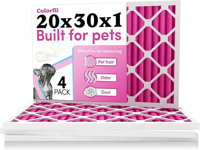 Colorfil 20x30x1 Air Filter | Made in the USA | Color Changing | Remove Cat and by ColorfilAirFilters