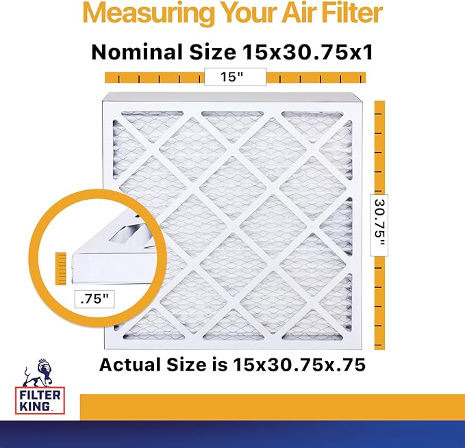 Filter King Air Filters 15x30.75x1 | 4-PACK | MERV 13 HVAC Pleated AC Furnace - Image 2