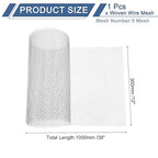 uxcell 5 Mesh 39" x 12" Woven Wire Mesh, 304 Stainless Steel Air Vent Filter - Image 2