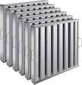 Hood Filters 19.5W x 19.5H Inch 430 Stainless Steel Pack of 6, 7 Grooves by Cuilvu