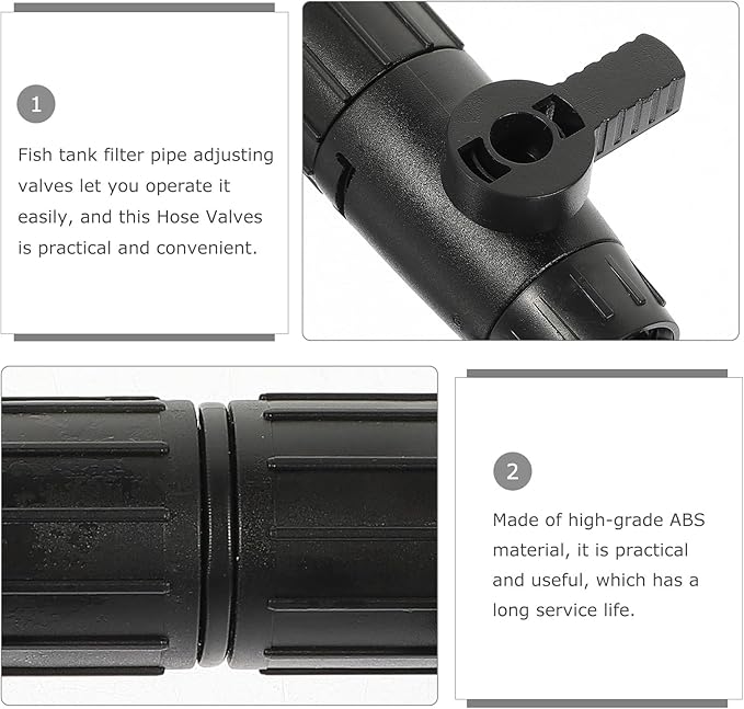 Hemoton Fish Tank Filter Water Flow Regulating Valves Plastic Hose Adapter - Image 8