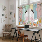 Easter Kitchen Curtains 54 Inch Long 2 Panel Set, Rod Pocket Window Curtains - Image 6