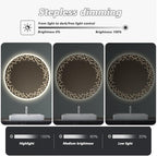 Bathroom Mirror with LED Lights, Wall Mirror with Touch Sensor, Round Mirror - Image 6