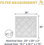 MervKing 20x20x2 Air Filter Actual Size: 19.7" x 19.7" x 1.75" MERV 8 MPR - Image 2