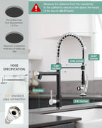 Fapully Kitchen Sink Faucet, Pull Down Kitchen Faucet, Single Handle Single - Image 5