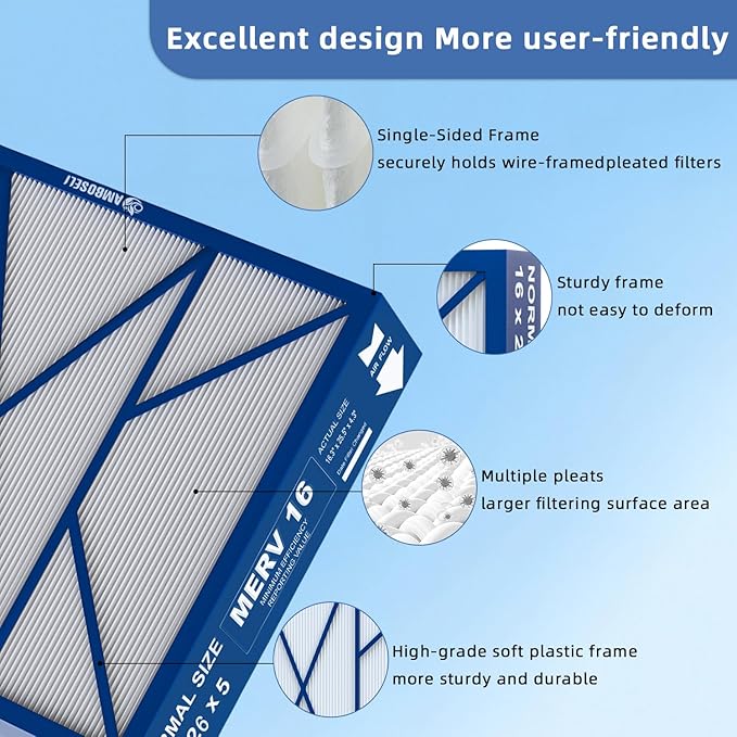 16x26x5 MERV16 Replacement Filter Compatible - Image 4