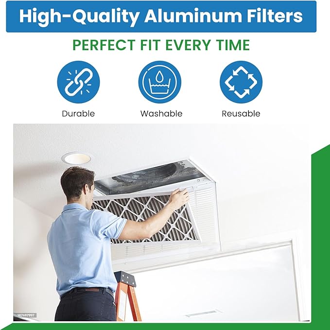 Replacement Aluminum Pre/Post Filter- 10-1/2 X 20-1/4 X 1/4 - Image 2