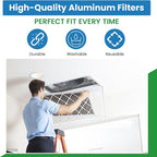 Filter Everything Washable Aluminum Air Filter – 24 x 24 x 1 7/8 – Permanent - Image 3