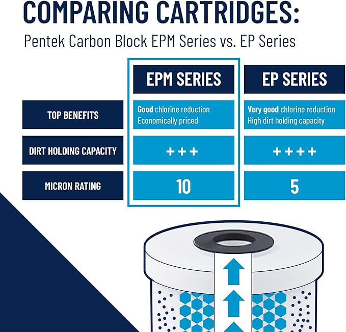Pentair Pentek EPM-20BB Big Blue Carbon Water Filter, Whole House Modified - Image 6