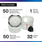 3M PPS 2.0 Spray Gun Cup, Lids and Liners Kit, 3 Ounces, 200-Micron Filter - Image 2