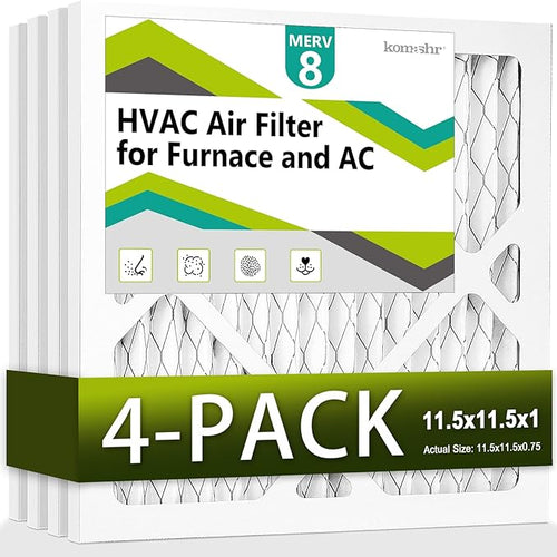 11.5x11.5x1 Air Filter MERV 8, HVAC/Furnace AC Filter Replacement, Dust by Komashr