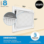 Simply 20x30x1 Air Filter, Merv 8, 12 Pack, - Image 3