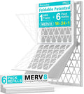 14x24x1 Refillable Air Filter Kit, MERV 8, 1 Reusable Foldable Frame ＆ 6 Refills by AErovivo