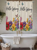 Spring Flowers Bedroom Curtains 63 Inches length, Farmhouse Vintage Country - Image 7
