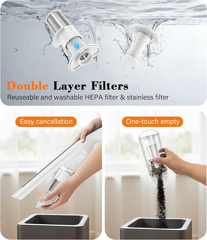 Handheld Vacuum Cordless, 24KPA High Power Car Vacuum - Image 7