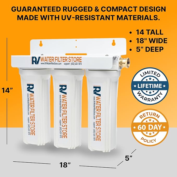 Enhanced RV Water Filter System – Triple Canister Filtration - Image 3