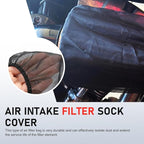 Air Filter Cover, Thickened Car Cold Air Intake Filter Dust Sock Cover - Image 7