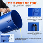 VEVOR Fryer Grease Bucket, 8 Gal Oil Disposal Caddy Carbon Steel Fryer Oil - Image 5