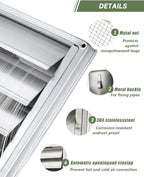 4" Metal Dryer Vent Cover Outside - Image 2