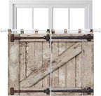 Farmhouse Wood Grain Bedroom Curtains 63 Inch Length, Window Curtains Tab Top by Unknown