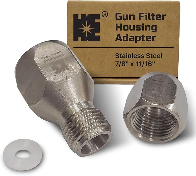 Cosmostar 7/8" x 11/16" Gun Filter Housing Adapter – Tip Filter Retainer by COSMOSTARTECH