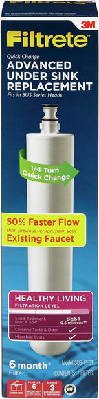 Filtrete Advanced Under Sink Quick Change Water Filtration Filter 3US-PF01 - Image 2