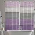 Country Wood Board Gray Purple Window Valance Curtains, Farmhouse Gradient by IDOWMAT