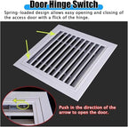 White Access Panel Air Grille Vent Cover, Square Vents Registers, Air Return - Image 5