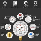 0-6000 Psi Glycerin Liquid Filled Hydraulic High Pressure Gauge, 2.5" Dial Size - Image 3