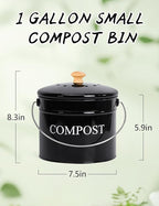 Compost Bin - 1 Gallon Countertop Composter - Image 5