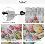 Easter Window Curtains 72 Inch Long 2 Panel Set, Rod Pocket Long Curtains & - Image 9