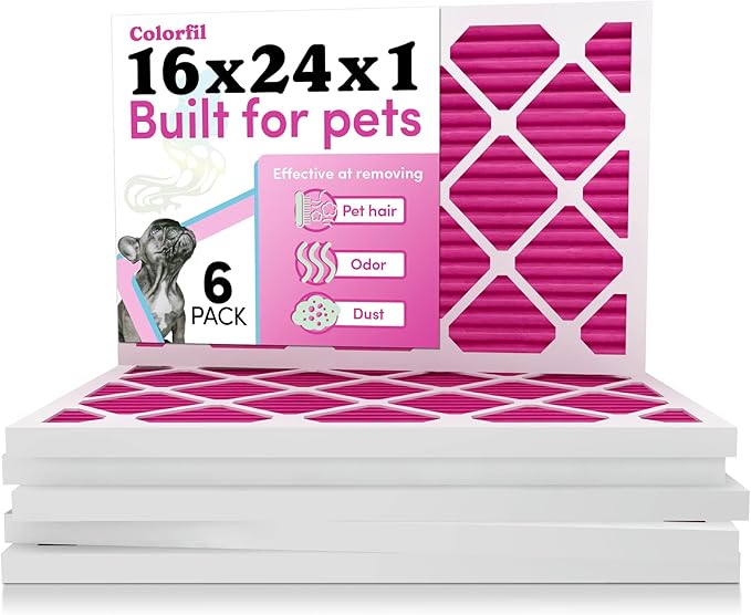Colorfil 16x24x1 Air Filter | Made in the USA | Color Changing | Remove Cat and by ColorfilAirFilters
