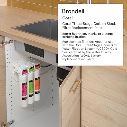Brondell H2O+ Coral UC300 Three-Stage Undercounter Water Filtration System - Image 2