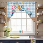 Swag Valance Curtains, Easter Truck - Image 7