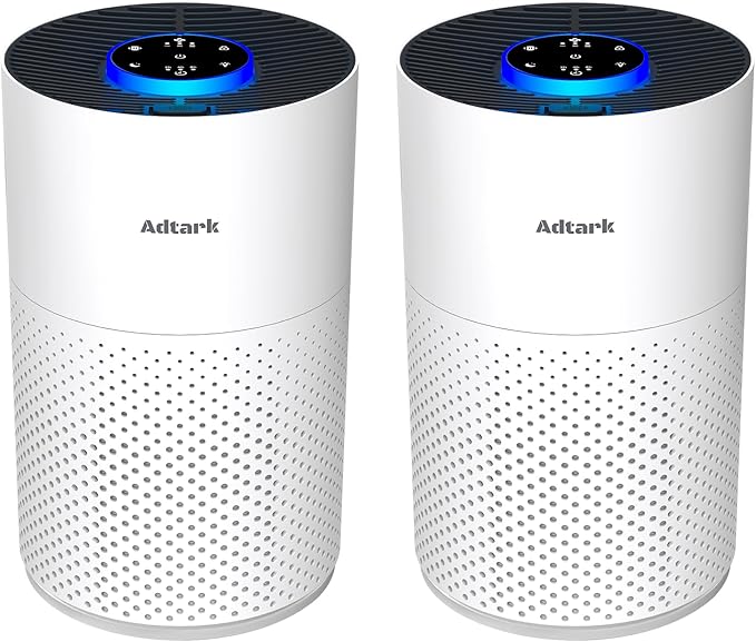 2 Pack Air Purifiers for Home Bedroom, ADTARK Air Cleaner by ADTARK