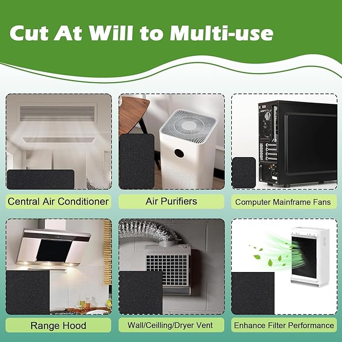 Cut to Fit Activated Carbon Air F ilter Sheet 16"x 48"x 1/4", Universal - Image 6