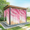 Ocean Outdoor Curtains for Patio Beach Waves Watercolor Abstract Gradient Pink by Unknown