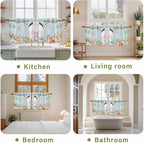 Easter Bunny Kitchen Tier Curtains 24 Inch Long 2 Panel Set, Rod Pocket Cafe - Image 8
