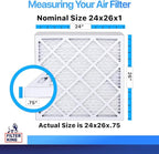 Filter King 24x26x1 Air Filter | 4-PACK | MERV 8 HVAC Pleated A/C Furnace - Image 2