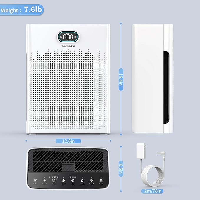Air Purifiers for Home, PM 2.5 Air Quality Monitor Cover Up to 2200 Ft² - Image 8