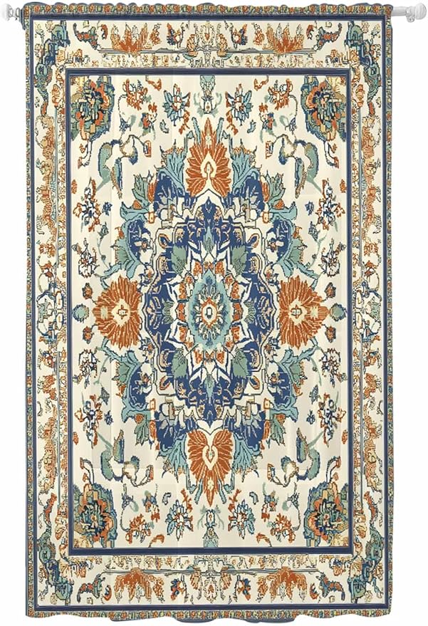 Sheer Curtains 84 Inches Long, Southwest Farmhouse Semi Sheer Curtains Light by Unknown