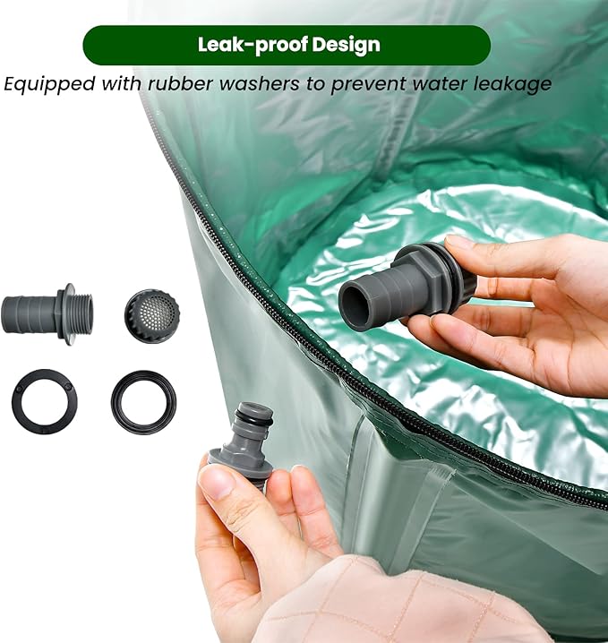 Goplus 53 Gallon Collapsible Rain Barrel, Portable Rain Barrels to Collect - Image 4